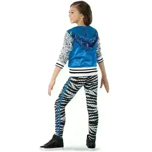 Weissman Girls Blue Sequin Dance Jacket, Size SC (Small); Style 9558 NEW - Picture 3 of 9